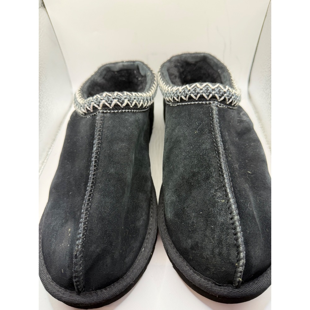 UGG Tasman Black Suede Slippers Mens 11 Womens 12 Slip On Shoes 5950